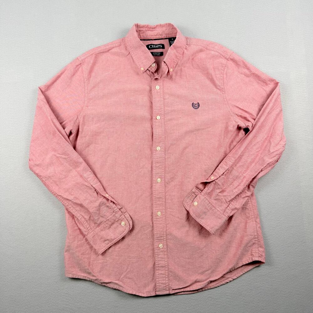 Chaps Pink Oxford Button Down Shirt Men’s Medium